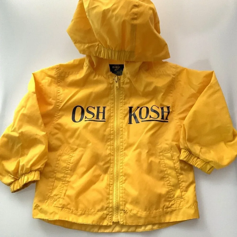 OSHKOSH B’GOSH YELLOW HOODED RAIN JACKET